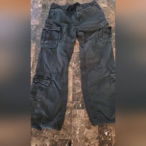 Aeropostale Charcoal Baggy Cargo Pants Small